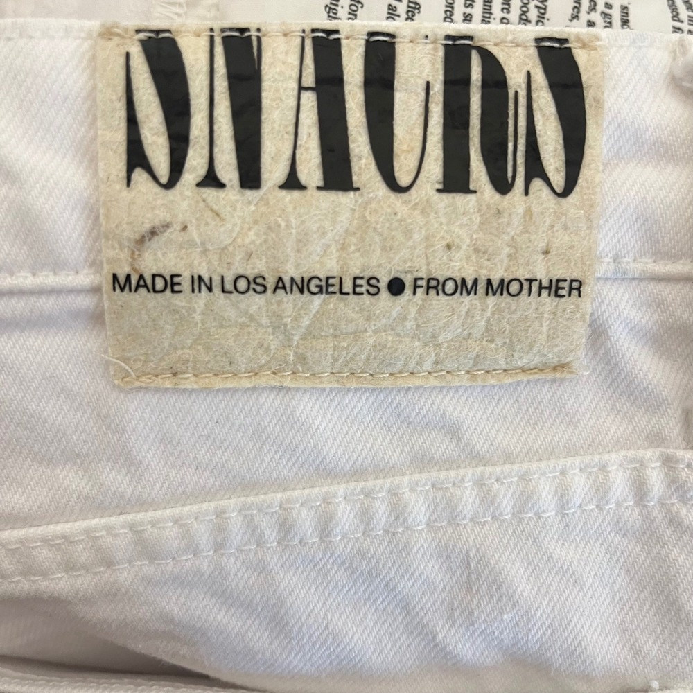 MOTHER Snacks The Fun Dip Utility‎ Puddle in Sticky Rice Wash Women's Size 30 - Picture 11 of 12